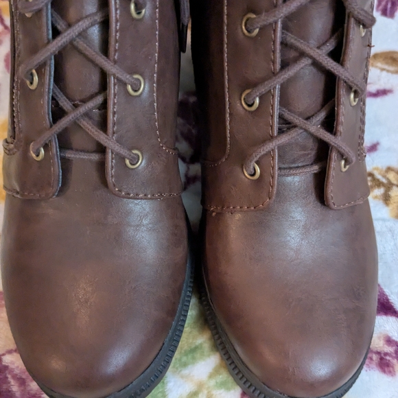 Soda Brown Heeled Boots - Picture 10 of 10